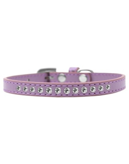 Clear Crystal Size 10 Lavender Puppy Collar