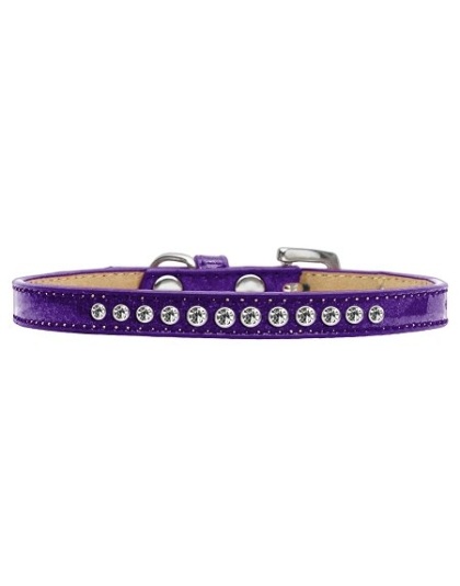 Clear Crystal Size 10 Purple Puppy Ice Cream Collar