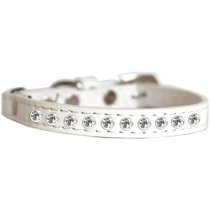 Clear Jewel Cat safety collar White Size 10