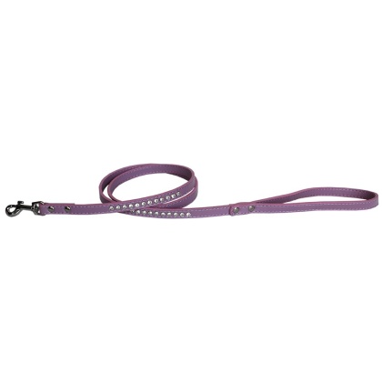Clear jewel pet leash 1/2" wide x 4' long Lavender