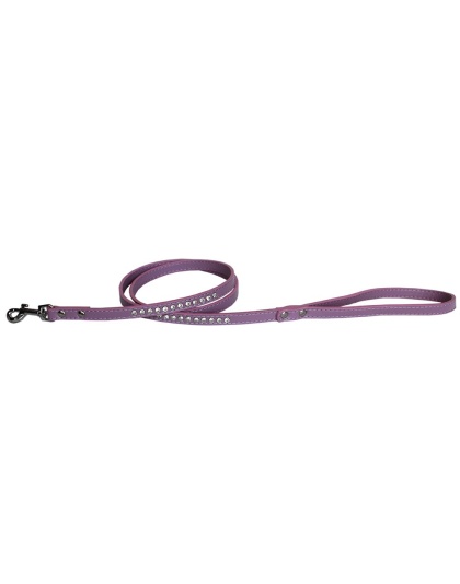 Clear jewel pet leash 1/2" wide x 4' long Lavender