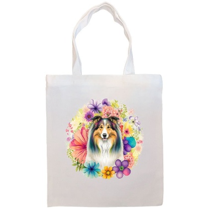 Collie Canvas Tote Bag Style1