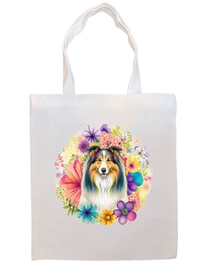 Collie Canvas Tote Bag Style1