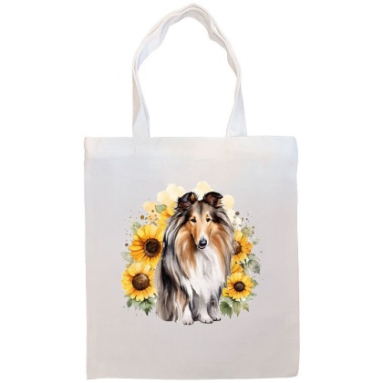 Collie Canvas Tote Bag Style2