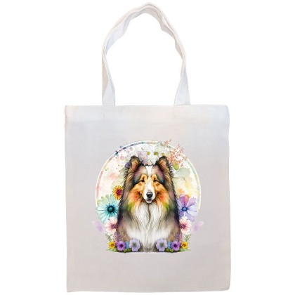 Collie Canvas Tote Bag Style3