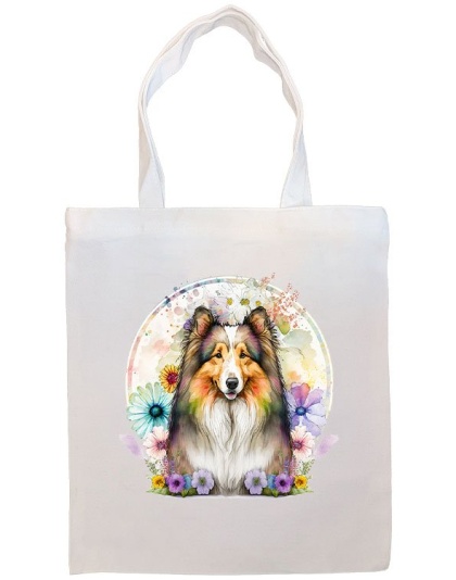 Collie Canvas Tote Bag Style3