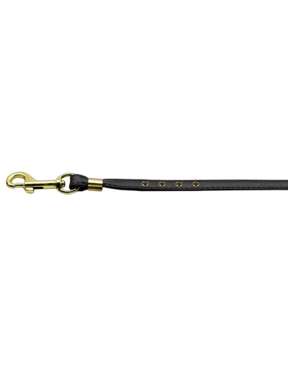Color Crystal Leash Black w/ Smoke Stones Gold Hardware