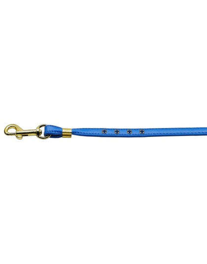 Color Crystal Leash Blue w/ Blue Stones Gold Hardware
