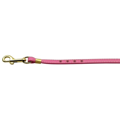 Color Crystal Leash Pink w/ Pink Stones Gold Hardware