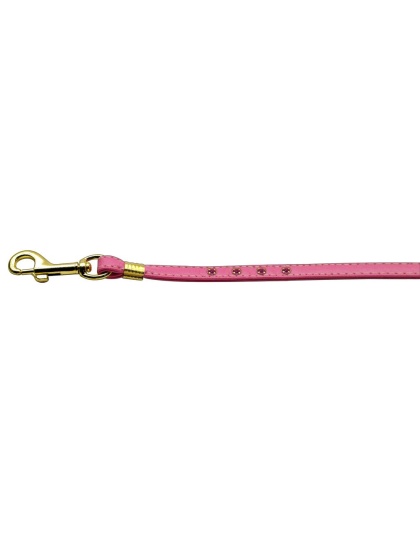 Color Crystal Leash Pink w/ Pink Stones Gold Hardware