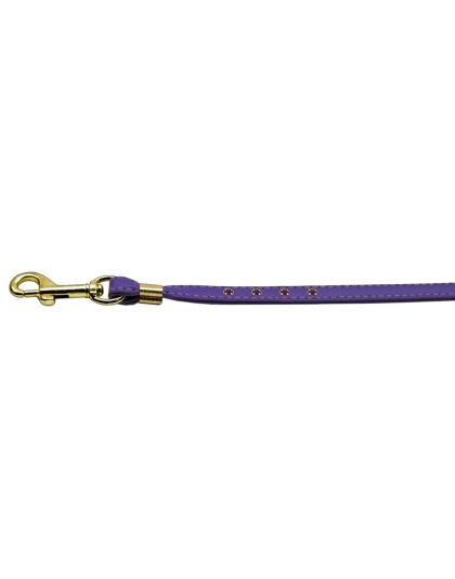 Color Crystal Leash Purple w/ Purple Stones Gold Hardware
