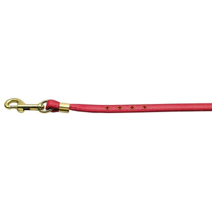 Color Crystal Leash Red w/ Red Stones Gold Hardware