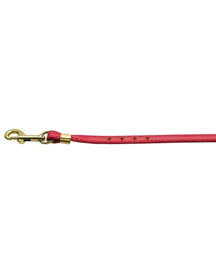 Color Crystal Leash Red w/ Red Stones Gold Hardware