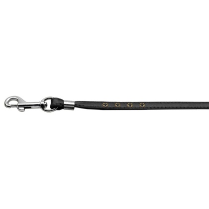 Comfort Harness Black 3/8 Match-Jwl Leash Silver Hrdw