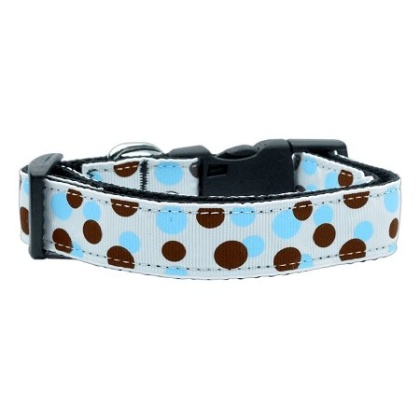 Confetti Dots Nylon Collar Baby Blue Large