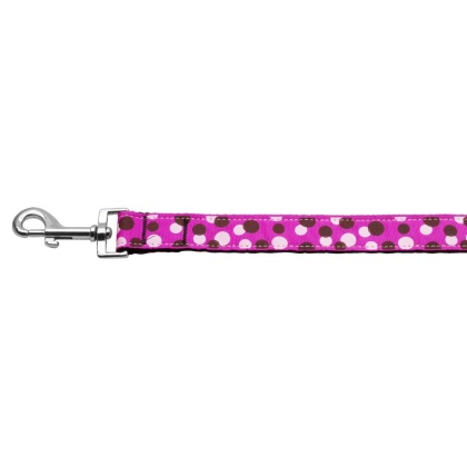 Confetti Dots Nylon Collar Fuchsia 1 wide 4ft Lsh