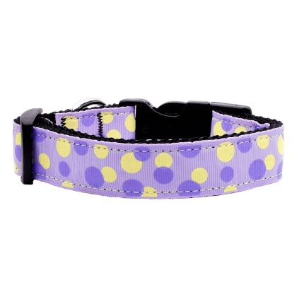 Confetti Dots Nylon Collar Lavender Large