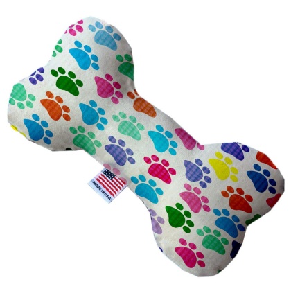 Confetti Paws 10 inch Canvas Bone Dog Toy