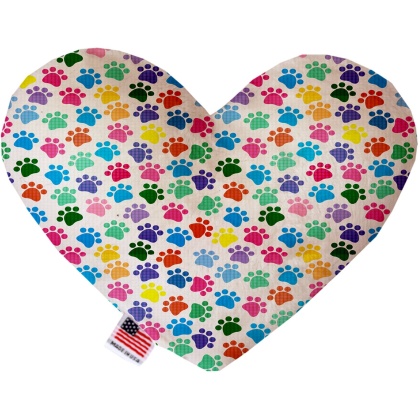 Confetti Paws 6 inch Canvas Heart Dog Toy