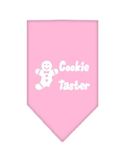 Cookie Taster Screen Print Bandana Light Pink Large