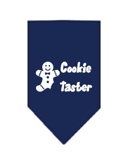 Cookie Taster Screen Print Bandana Navy Blue large