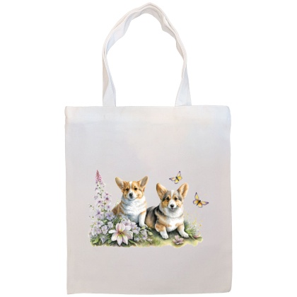 Corgi Canvas Tote Bag Style3