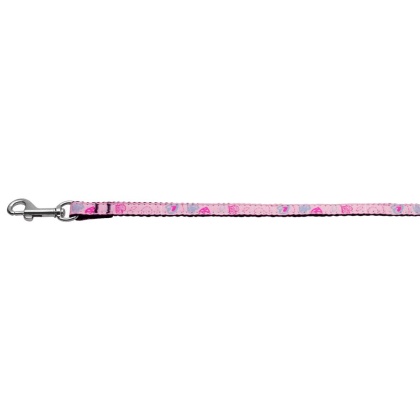 Crazy Hearts Nylon Collars Light Pink 3/8 wide 4Ft Lsh
