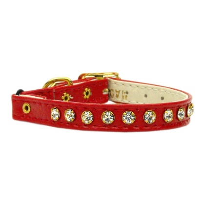 Crystal Cat Safety w/ Band Collar Red 10