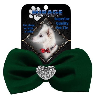 Crystal Heart Widget Pet Bowtie Green