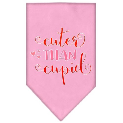 Cuter Than Cupid Screen Print Bandana Light Pink Large