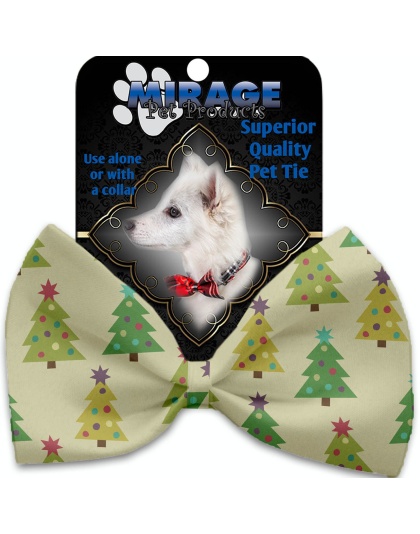 Cutesy Christmas Trees Pet Bow Tie