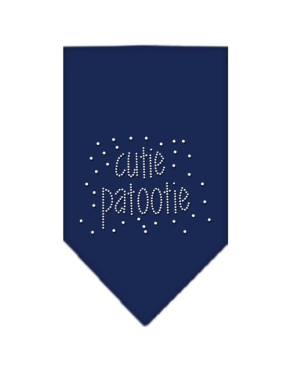 Cutie Patootie Rhinestone Bandana Navy Blue large