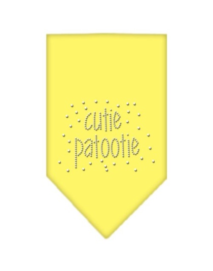 Cutie Patootie Rhinestone Bandana Yellow Large