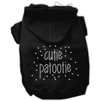 Cutie Patootie Rhinestone Hoodies Black L