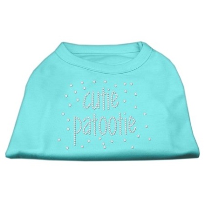 Cutie Patootie Rhinestone Shirts Aqua LG