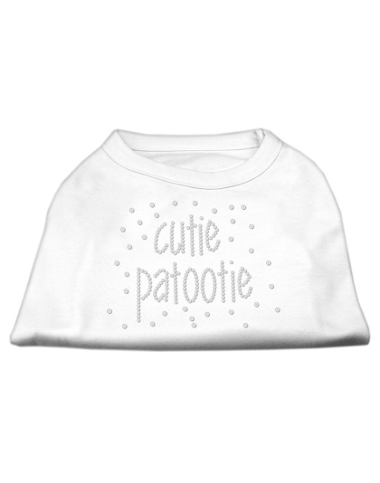 Cutie Patootie Rhinestone Shirts White LG