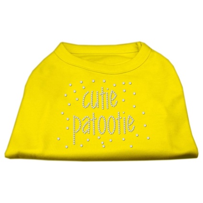 Cutie Patootie Rhinestone Shirts Yellow Lg