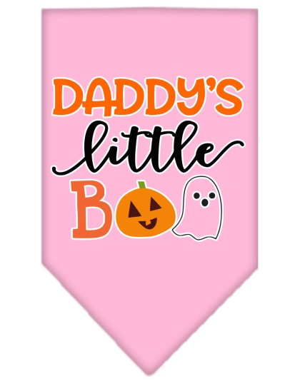 Daddy's Little Boo Screen Print Bandana Light Pink Large