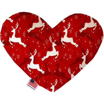 Dancing Reindeer 6 Inch Heart Dog Toy