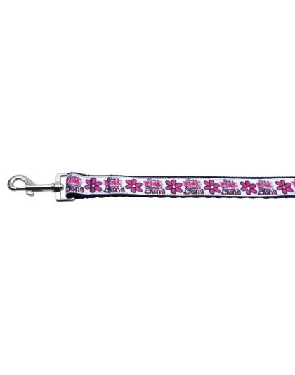 Dangerous in Camo Nylon Ribbon Pet Leash 1 wide 4ft