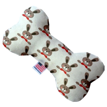 Dapper Rabbits 10 inch Canvas Bone Dog Toy