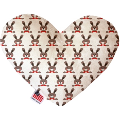 Dapper Rabbits 6 inch Canvas Heart Dog Toy