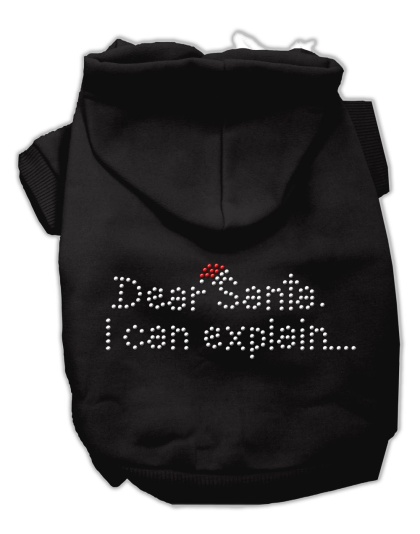 Dear Santa I Can Explain Hoodies Black L