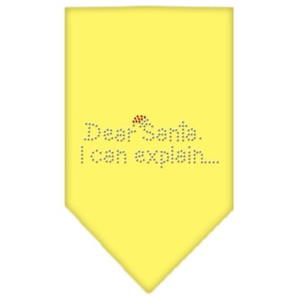 Dear Santa Rhinestone Bandana Yellow Large