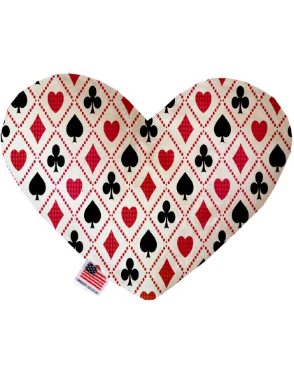 Deck of Cards 6 Inch Canvas Heart Dog Toy