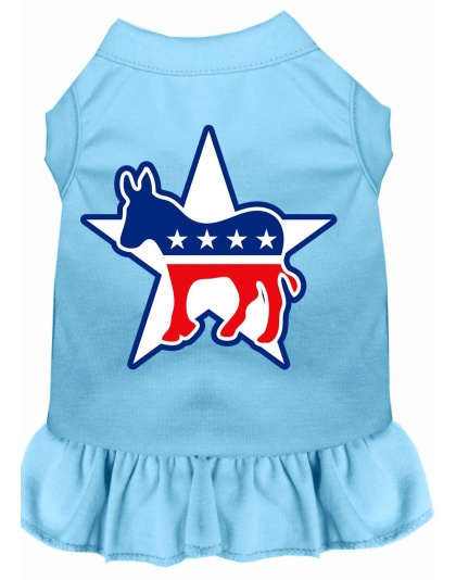 Democrat Screen Print Dress Baby Blue 4X (22)