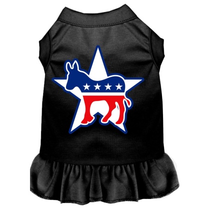 Democrat Screen Print Dress Black 4X (22)