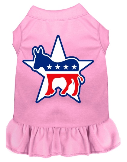 Democrat Screen Print Dress Light Pink 4X (22)