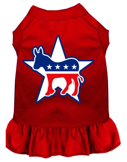 Democrat Screen Print Dress Red 4X (22)