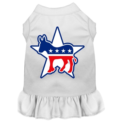 Democrat Screen Print Dress White 4X (22)